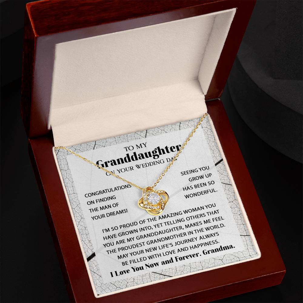 To My Granddaughter - On Your Wedding Day - Forever Love Necklace