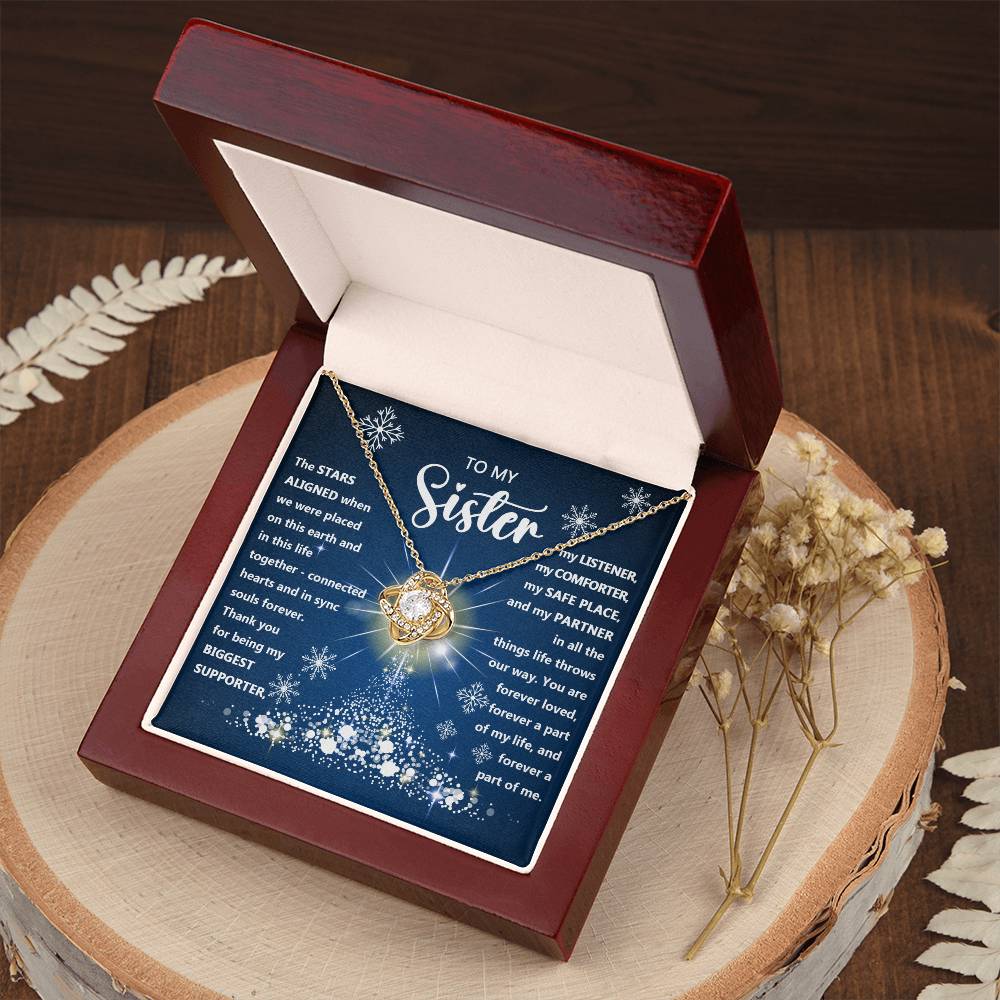 To my sister - Thank you for being my biggest supporter, … - Love Knot Necklace.