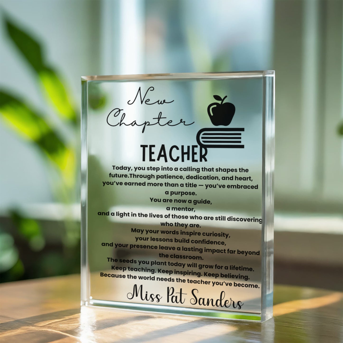 Personalized acrylic plaque new teacher gifts,future teacher gifts, future teacher gift,teacher graduation gift for him her, teacher keepsake, teacher grad gift, teacher retirement gift.