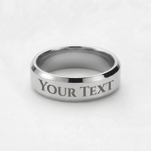 Promise Ring anniversary gift from wife or Girlfriend,  Engraved Ring for Boyfriend, Husband, Gift for Soulmate, Engagement present