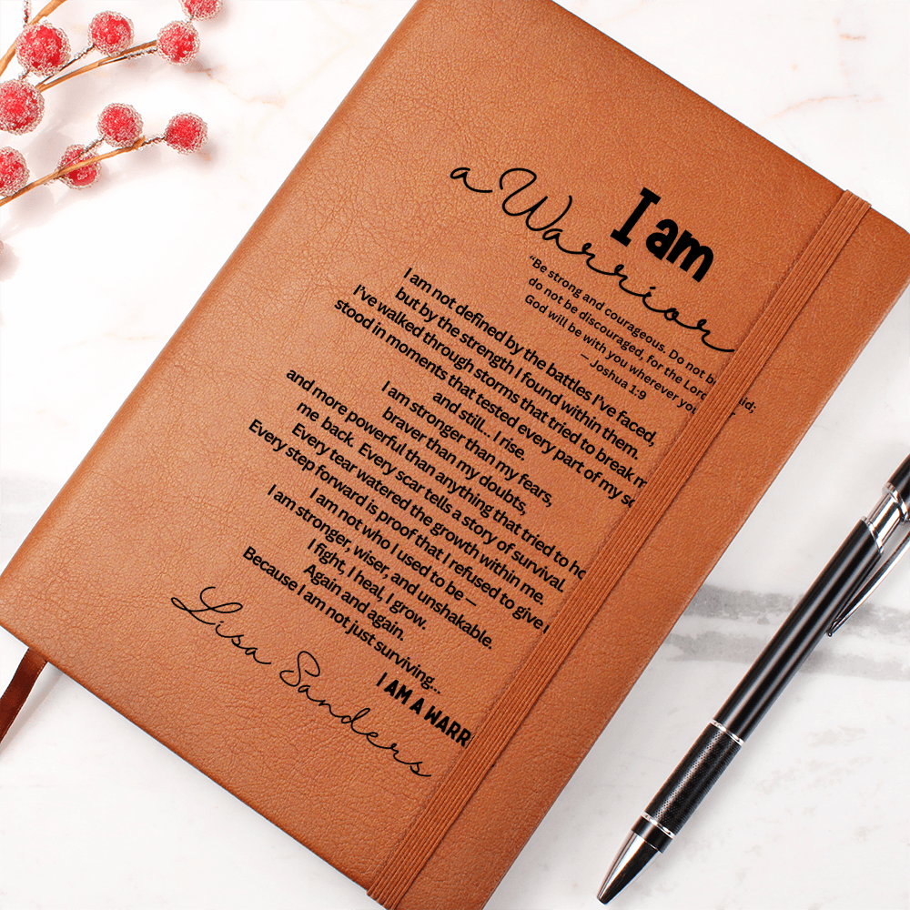 Personalized custom name I am a warrior journal, transplant survivor gift, cancer survivor journal, recovery gifts, faith encouragement