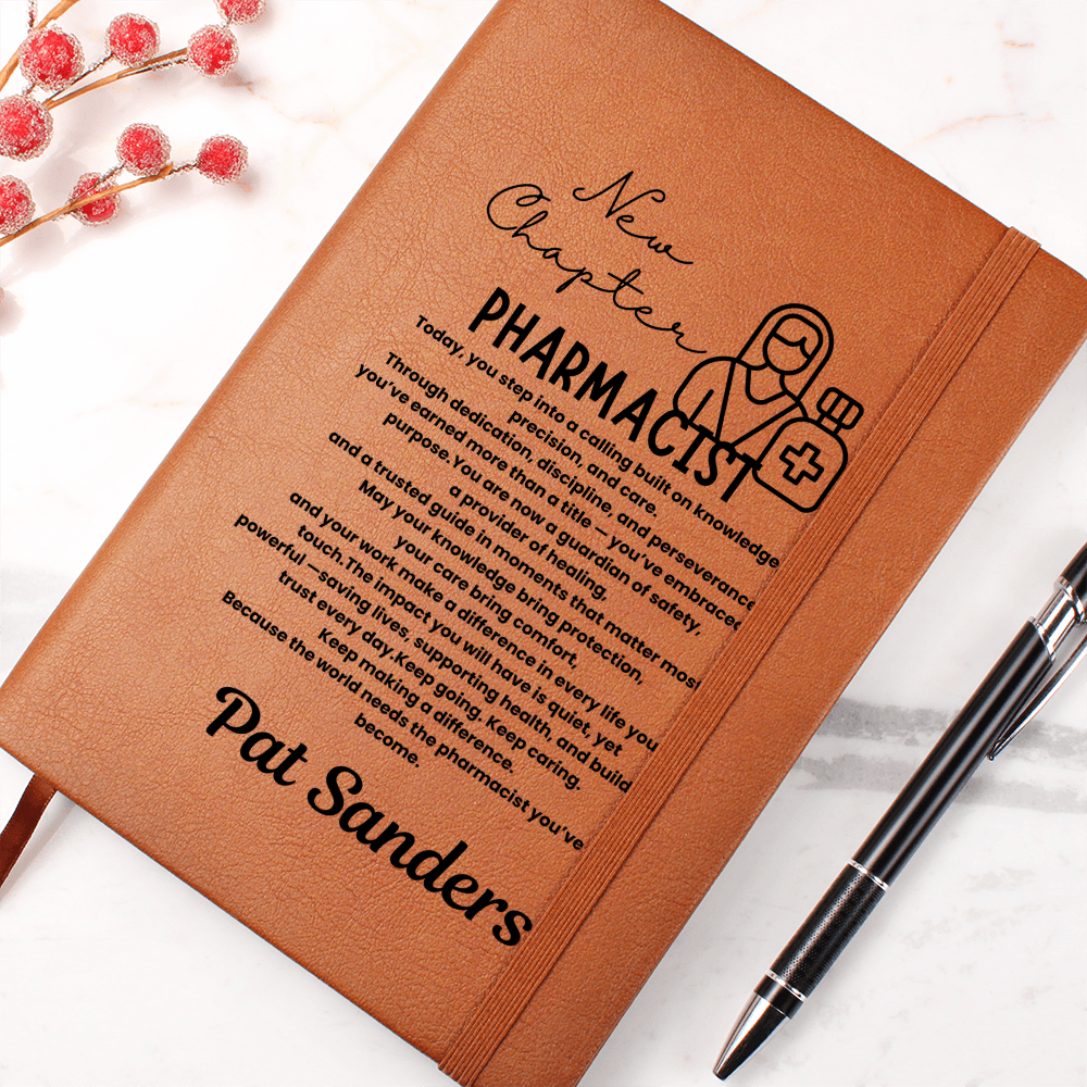 Custom name pharmacist journal, New chapter pharmacist school graduation gift, new pharmacist gift, pharmacy grad gifts, doctor of pharmacy, pharmacy graduation.