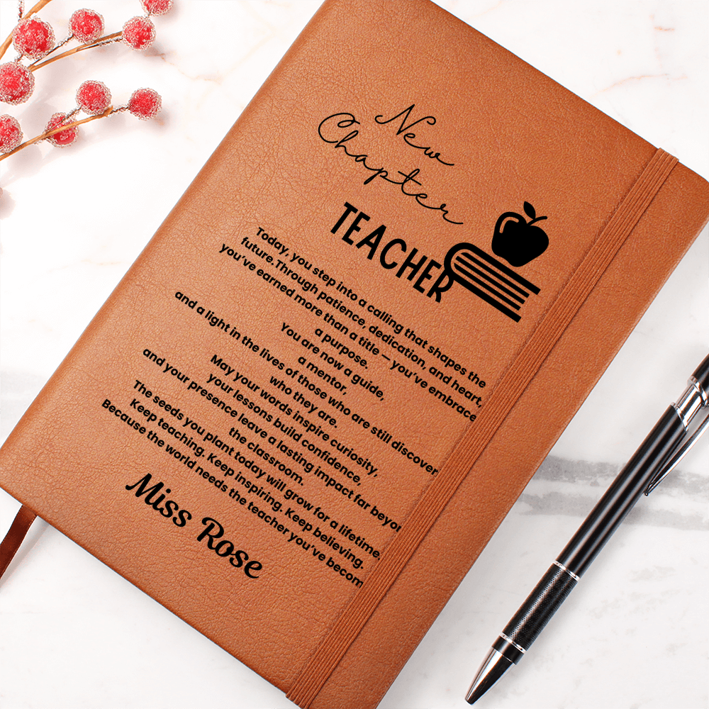Custom name teacher journal, new teacher gifts, future teacher gift, teacher graduation gift for him her, teacher keepsake, teacher grad gift, teacher keepsake, teacher retirement.