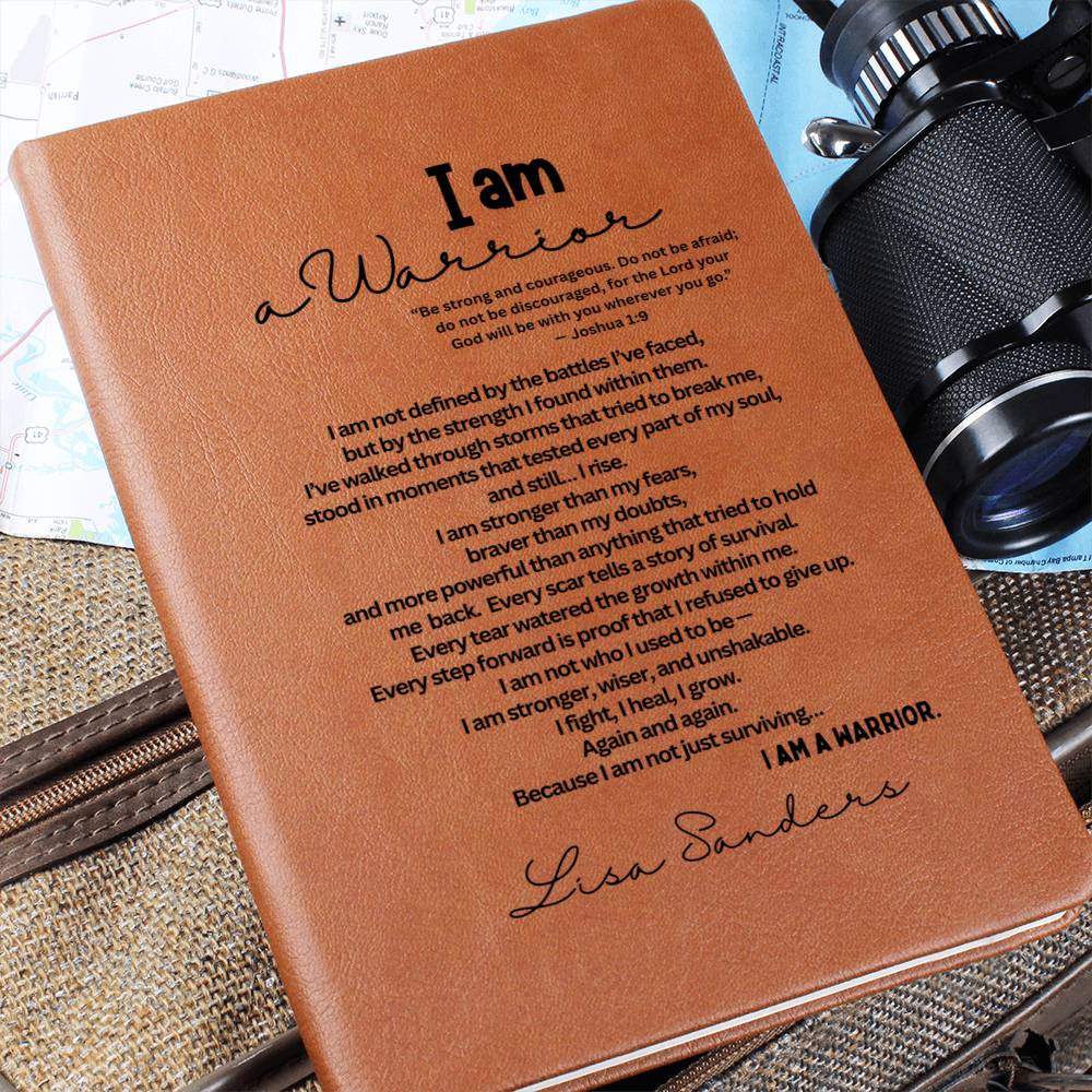 Personalized I am a warrior gift, cancer journal gift, strength gift for her him, divorce gift women, gift for best friend