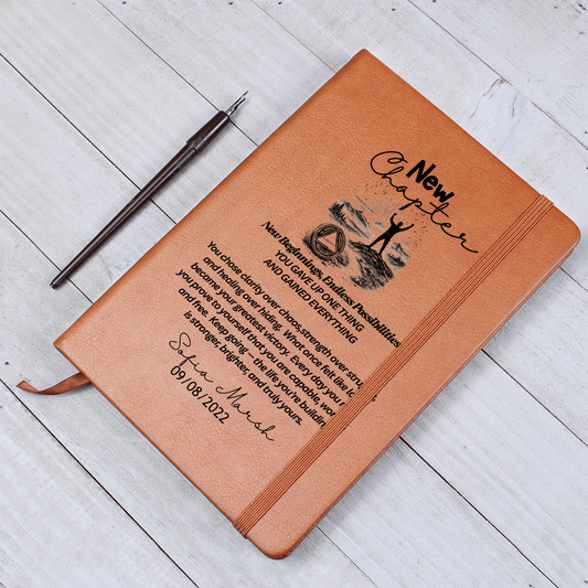 Personalized sobriety gift for women, Custom name recovery gift journal Sober anniversary gift recovery sponsor gifts AA recovery gift symbol sober