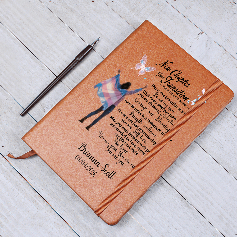 Personalized Transgender Pride Gift transgender change Journal gift New chapter gift Transgender Flag transgender pride gift month trans pride gift