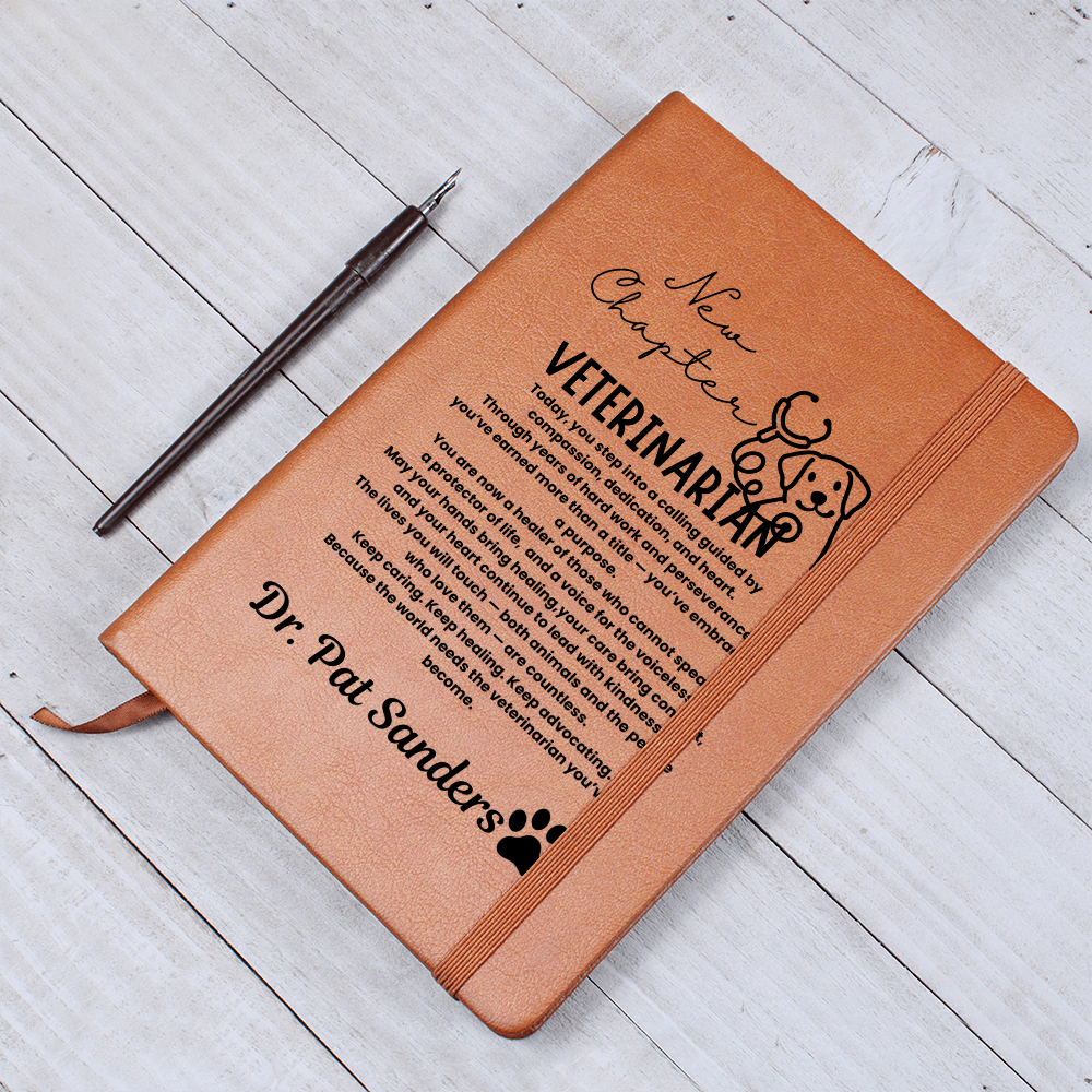 Custom name veterinarian journal, veterinarian graduation for him her, vet grad gift, future veterinarian gift for daughter granddaughter niece.