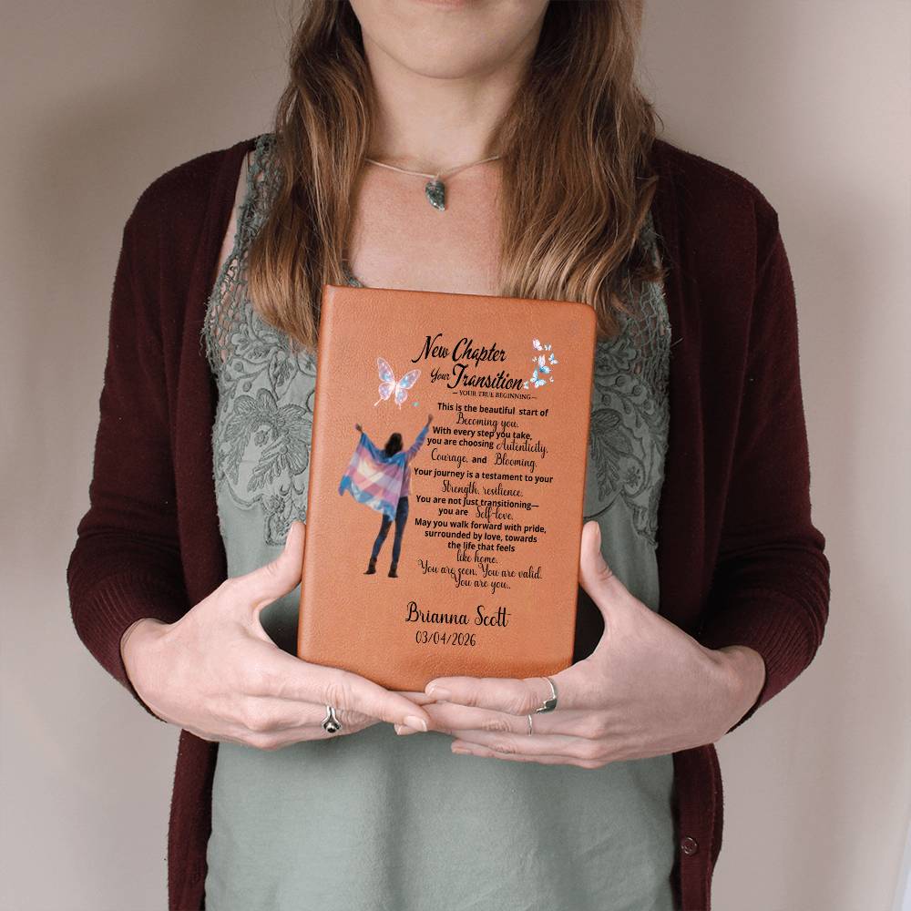 Personalized Transgender Pride Gift transgender change Journal gift New chapter gift Transgender Flag transgender pride gift month trans pride gift