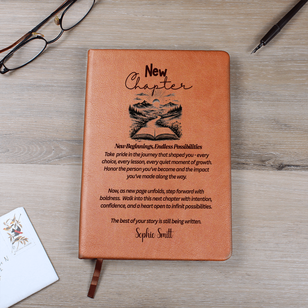 Personalized new chapter Journal, corporate gift ideas, retirement gift for men & women boss gift nurse retirement leather journal