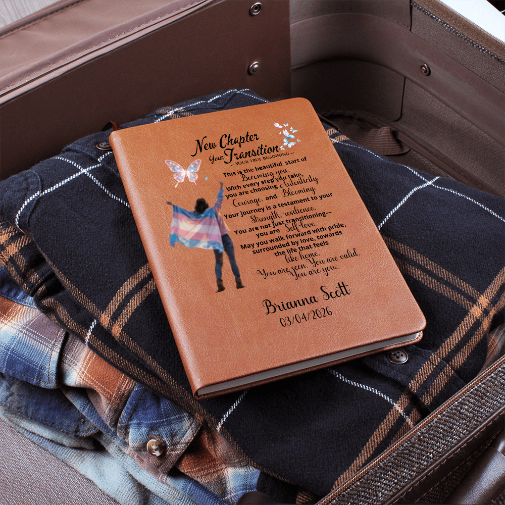 Personalized Transgender Pride Gift transgender change Journal gift New chapter gift Transgender Flag transgender pride gift month trans pride gift