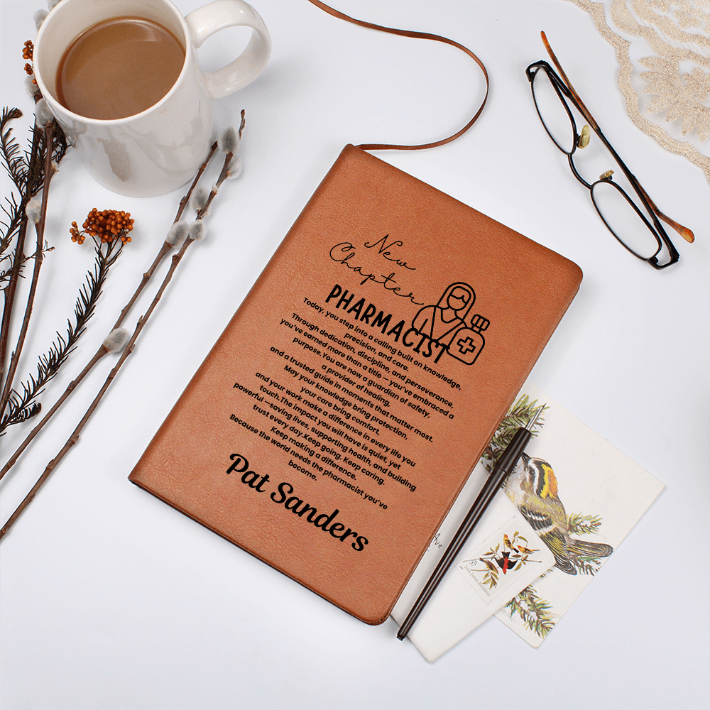 Custom name pharmacist journal, New chapter pharmacist school graduation gift, new pharmacist gift, pharmacy grad gifts, doctor of pharmacy, pharmacy graduation.