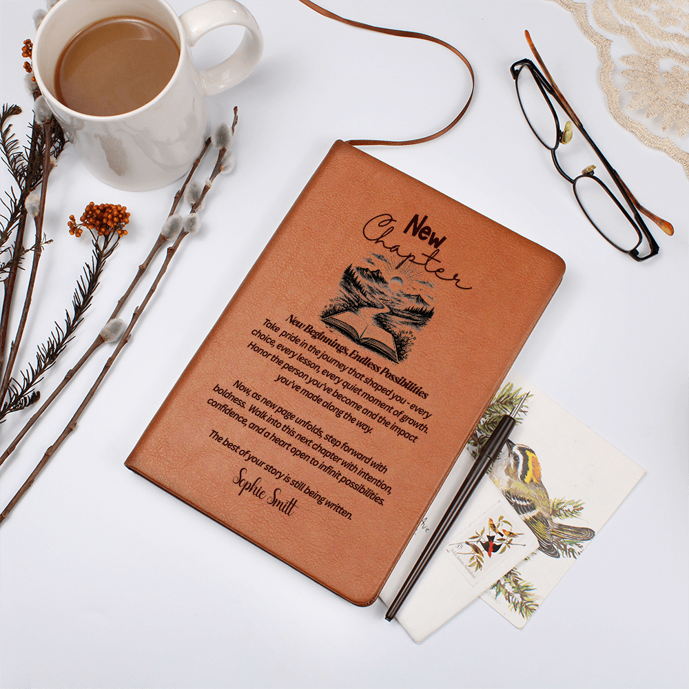 Custom Name New Chapter Journal, Class of 2026 gift, Graduation 2026 gift for him her, Retirement Gift, New Job Gift, Fresh Start gift