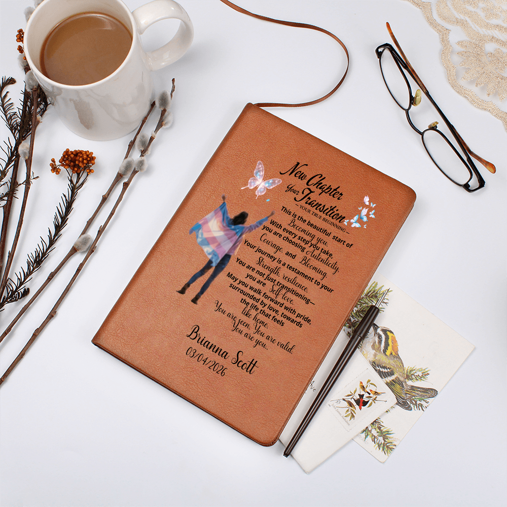 Personalized Transgender Pride Gift transgender change Journal gift New chapter gift Transgender Flag transgender pride gift month trans pride gift