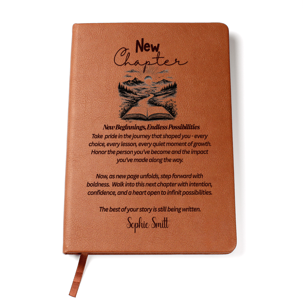 Personalized new chapter Journal, corporate gift ideas, retirement gift for men & women boss gift nurse retirement leather journal
