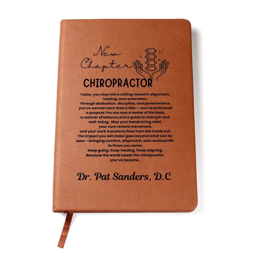 Custom name chiro journal, chiropractor graduation gift, chiropractor school, chiropractor gifts for him her, chiropractor student gift, graduation keepsake