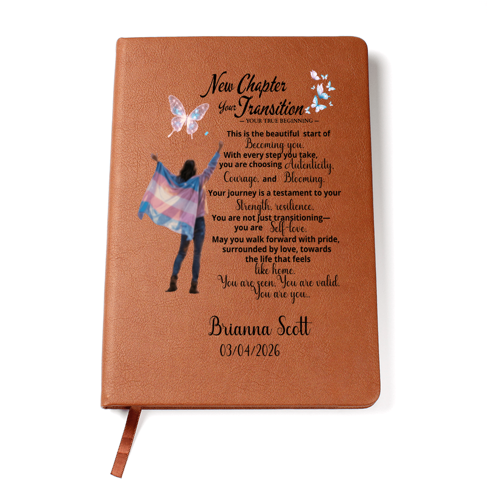 Personalized Transgender Pride Gift transgender change Journal gift New chapter gift Transgender Flag transgender pride gift month trans pride gift