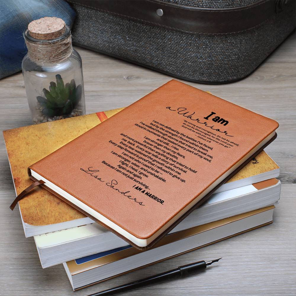 Personalized I am a warrior gift, cancer journal gift, strength gift for her him, divorce gift women, gift for best friend