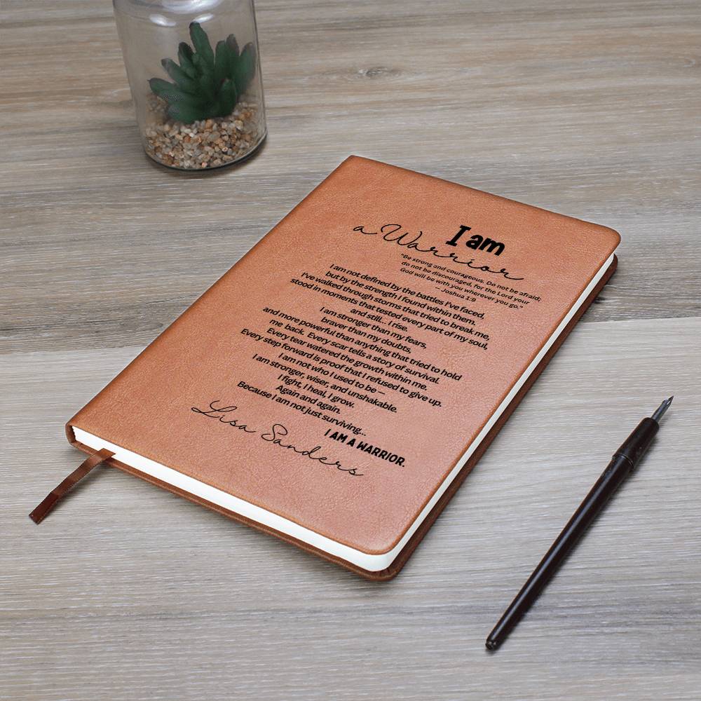 Personalized custom name I am a warrior journal, transplant survivor gift, cancer survivor journal, recovery gifts, faith encouragement