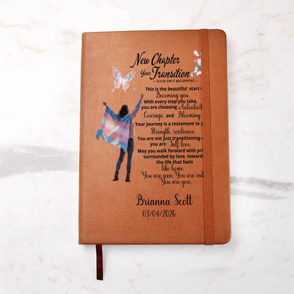 Personalized Transgender Pride Gift transgender change Journal gift New chapter gift Transgender Flag transgender pride gift month trans pride gift