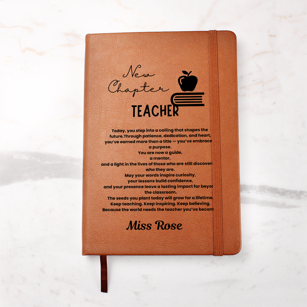 Custom name teacher journal, new teacher gifts, future teacher gift, teacher graduation gift for him her, teacher keepsake, teacher grad gift, teacher keepsake, teacher retirement.