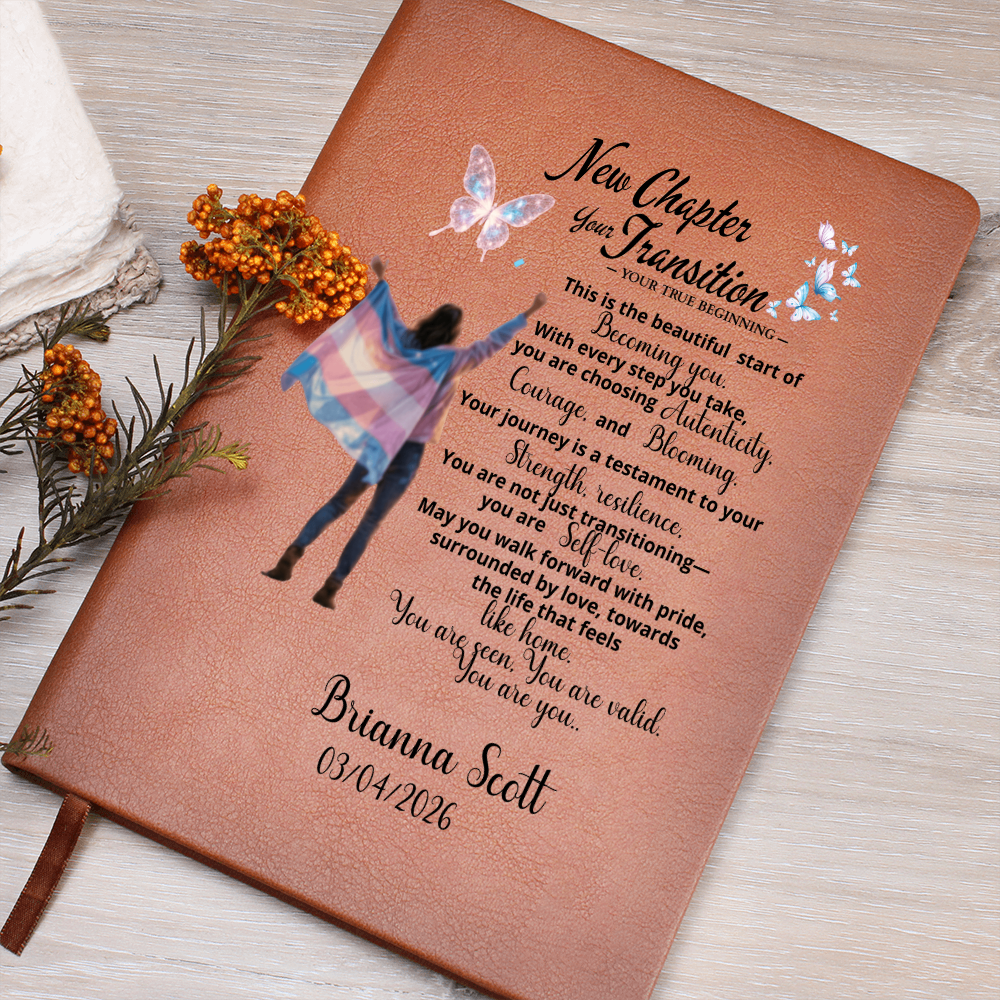 Personalized Transgender Pride Gift transgender change Journal gift New chapter gift Transgender Flag transgender pride gift month trans pride gift