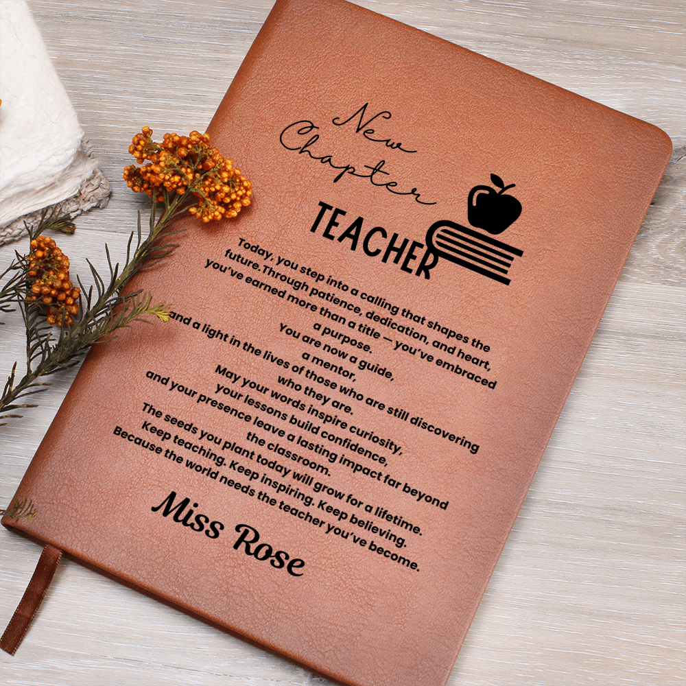 Custom name teacher journal, new teacher gifts, future teacher gift, teacher graduation gift for him her, teacher keepsake, teacher grad gift, teacher keepsake, teacher retirement.