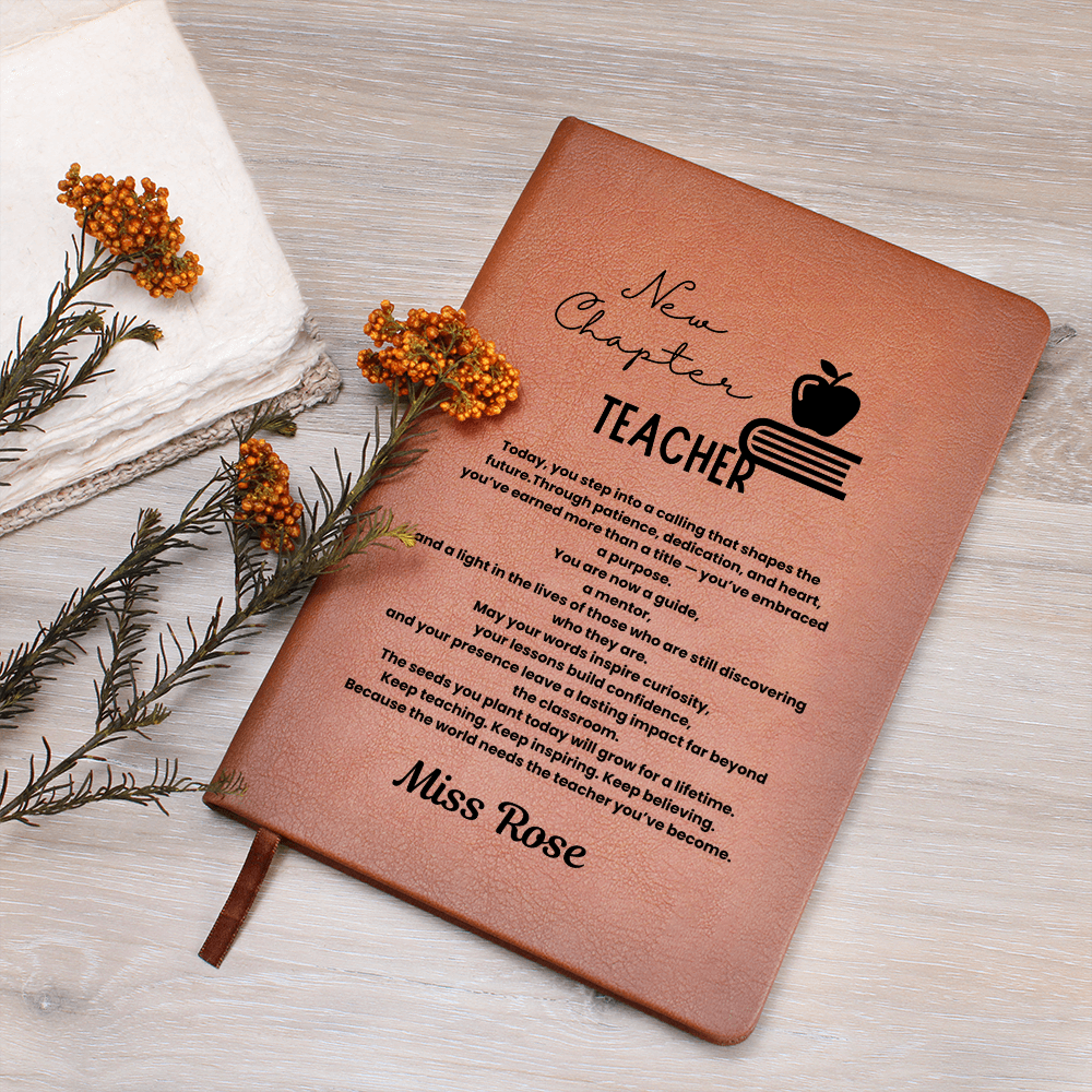 Custom name teacher journal, new teacher gifts, future teacher gift, teacher graduation gift for him her, teacher keepsake, teacher grad gift, teacher keepsake, teacher retirement.