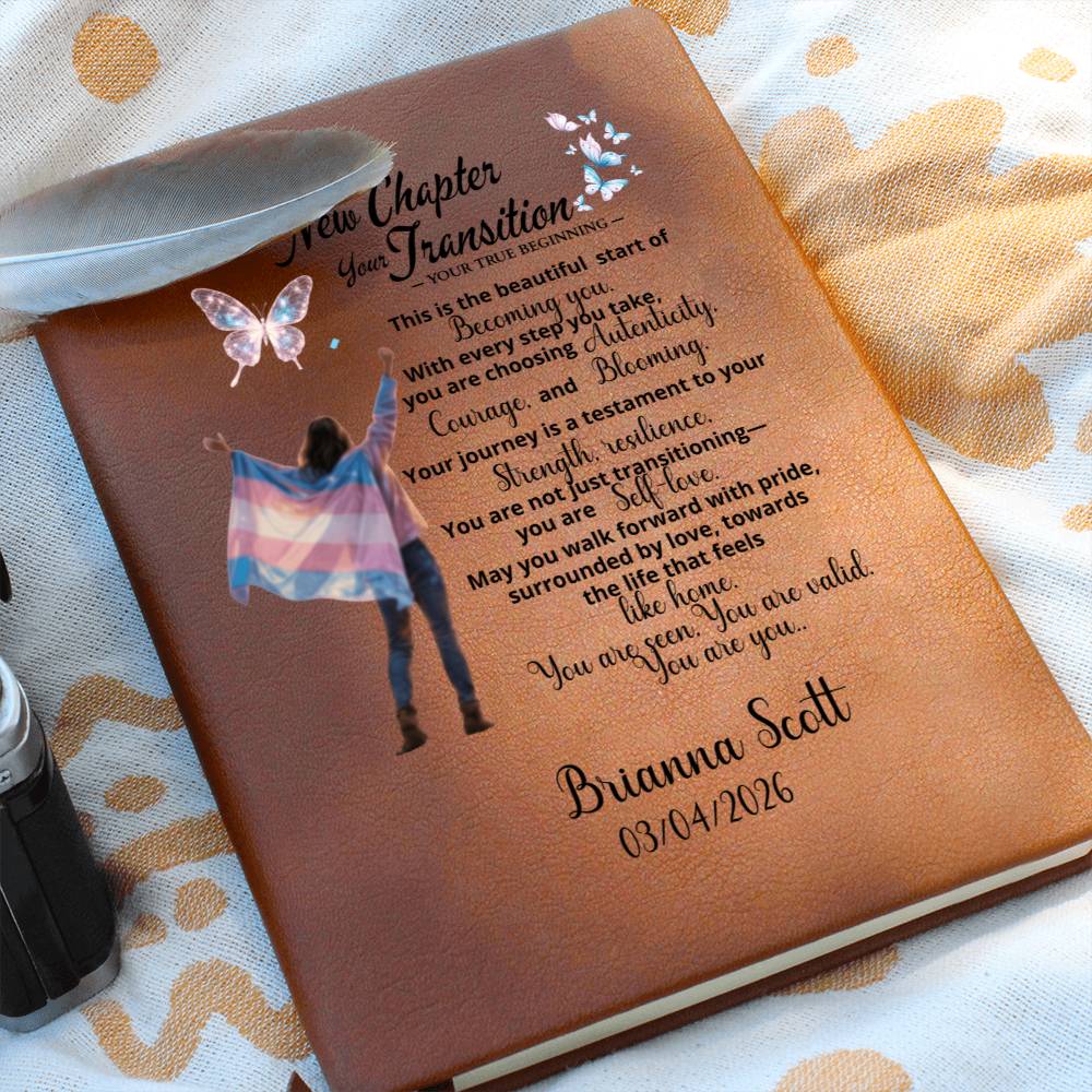 Personalized Transgender Pride Gift transgender change Journal gift New chapter gift Transgender Flag transgender pride gift month trans pride gift