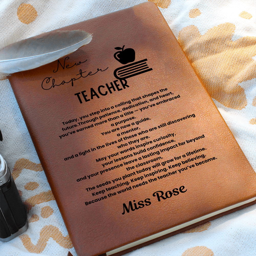 Custom name teacher journal, new teacher gifts, future teacher gift, teacher graduation gift for him her, teacher keepsake, teacher grad gift, teacher keepsake, teacher retirement.