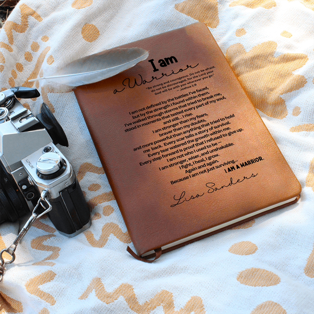 Personalized I am a warrior gift, cancer journal gift, strength gift for her him, divorce gift women, gift for best friend