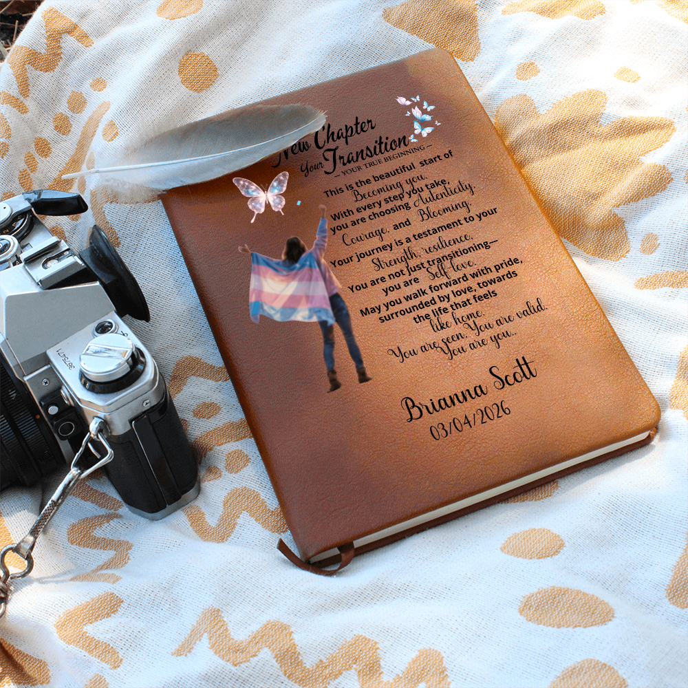 Personalized Transgender Pride Gift transgender change Journal gift New chapter gift Transgender Flag transgender pride gift month trans pride gift