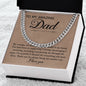 To My Amazing Dad - My Courage & My Strength - Cuban Necklace