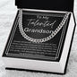 To My Talented Grandson - Always Remember - Cuban Necklace