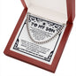 To my Son - I want you to know you are the light of my life - Cuban Chain Necklace.