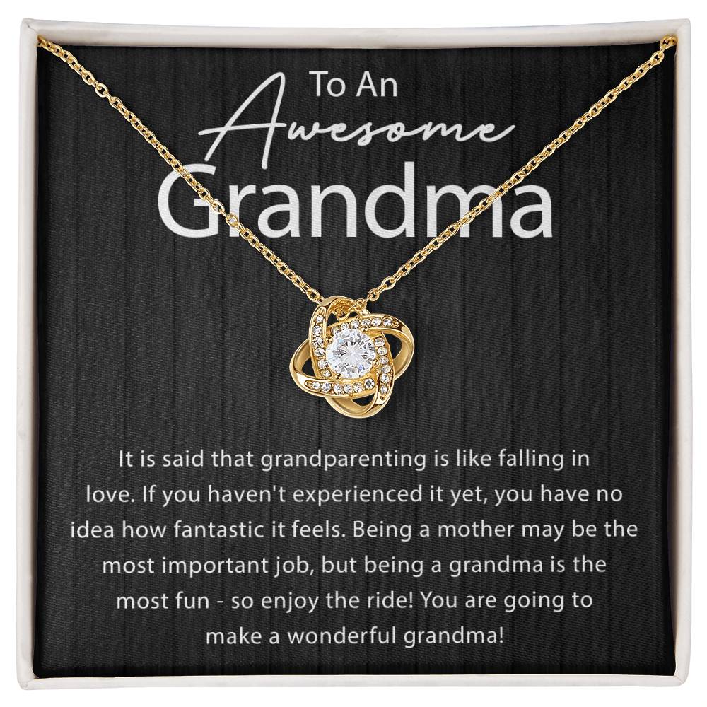 To My Awesome Grandma - Love Knot Necklace