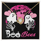 Gift for Wife -Halloween card  Boo Bees - Love Knot Necklace