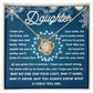 To my Daughter - May you be heard for your voice and seen for your mind - Love Knot Necklace