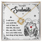 To My Soulmate - I will love you till the end of time - Love Knot Necklace