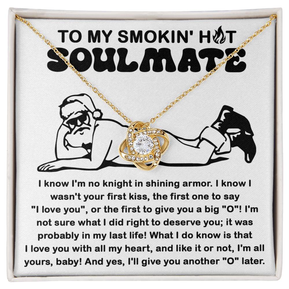 To my Wife - I love you with all my heart - Love Knot necklace