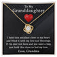 To My Granddaughter - Feel My Love - Love Knot Necklace