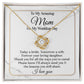To My Amazing Mom - On My Wedding Day - Love Knot Necklace
