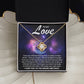To my wife - I love you to the moon and back - Love Knot Necklace.