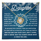 To my Daughter - May you be heard for your voice and seen for your mind - Love Knot Necklace