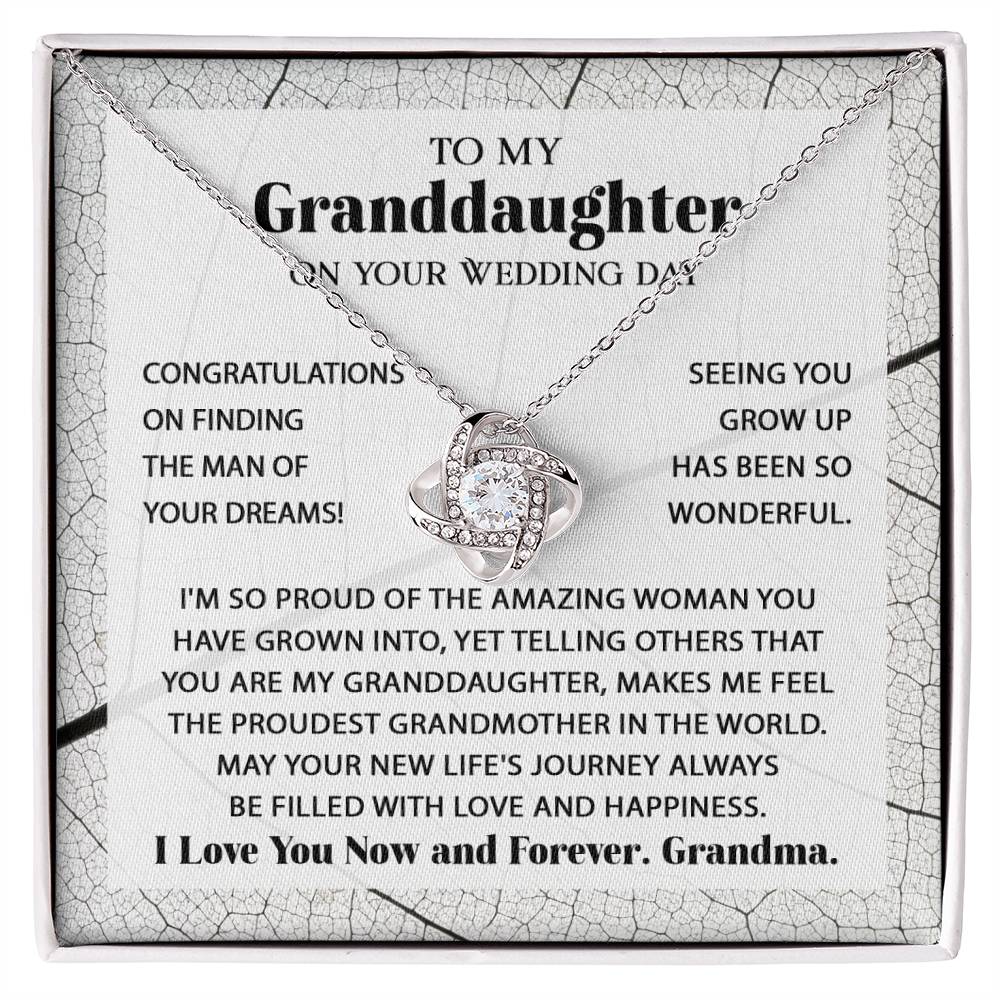 To My Granddaughter - On Your Wedding Day - Forever Love Necklace