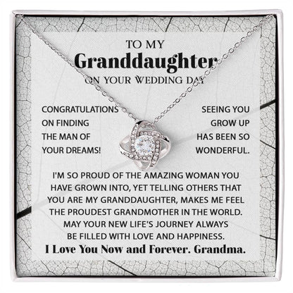 To My Granddaughter - On Your Wedding Day - Forever Love Necklace