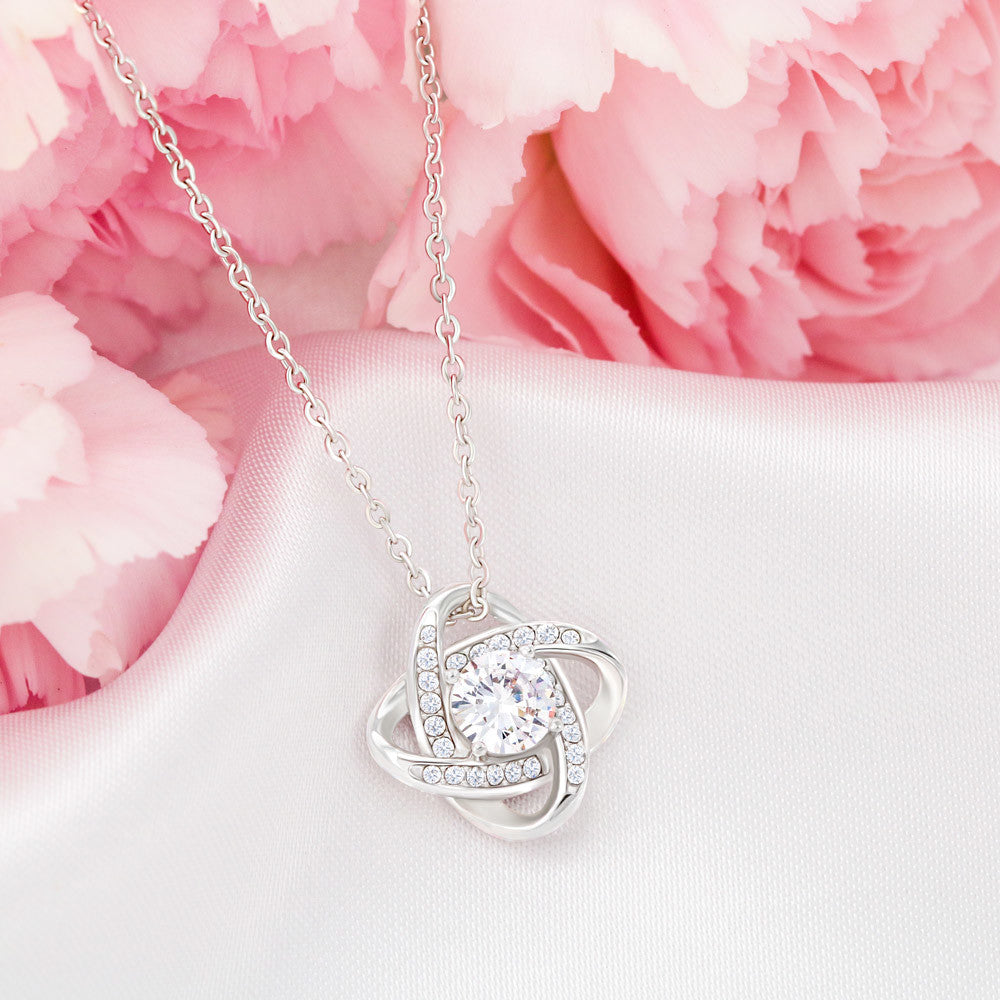 To my Soulmate - You're the reason I got my laugh back, the reason I fell asleep,.. - Love Knot Necklace.