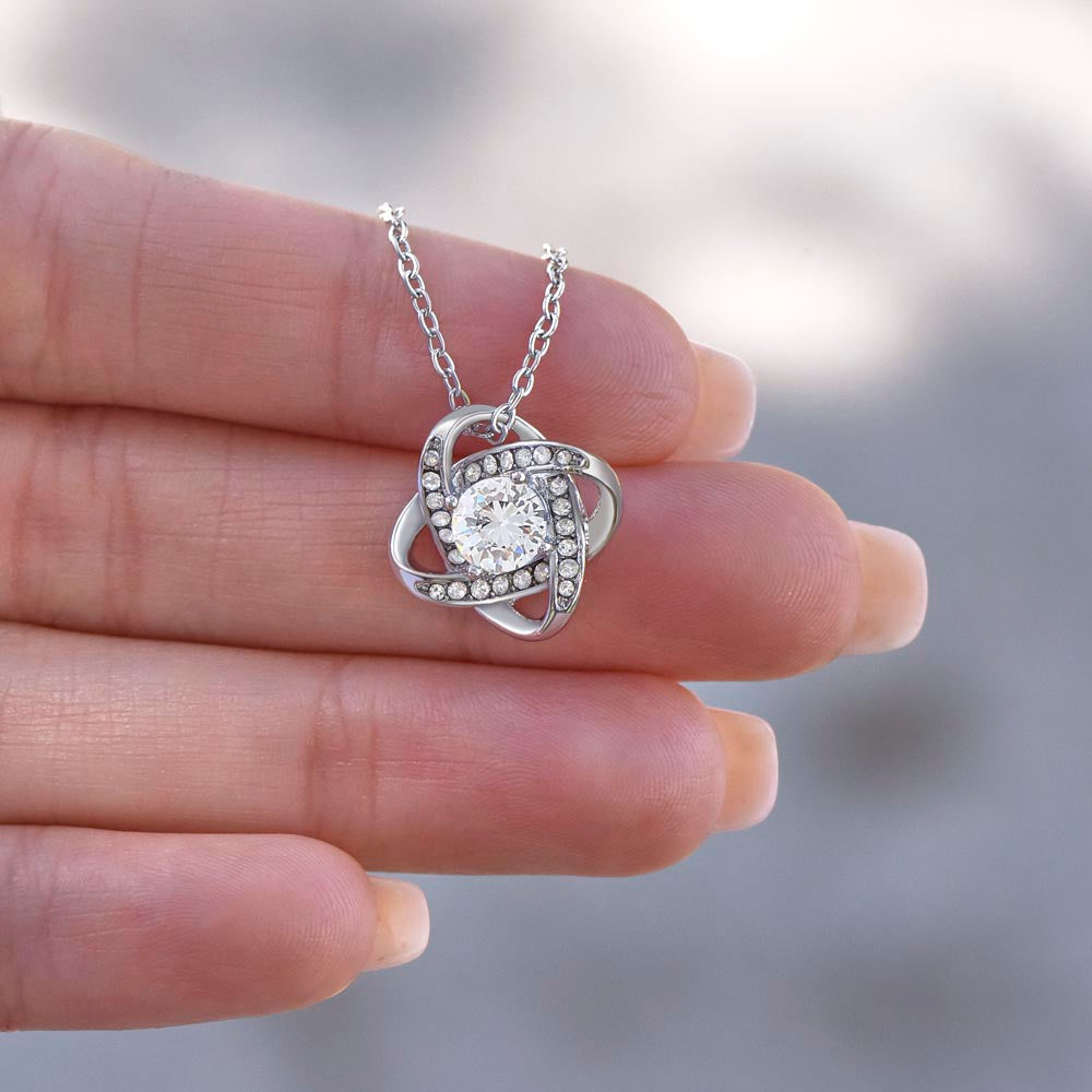 To My Wife - My heart Belongs To You - Love Knot Necklace .