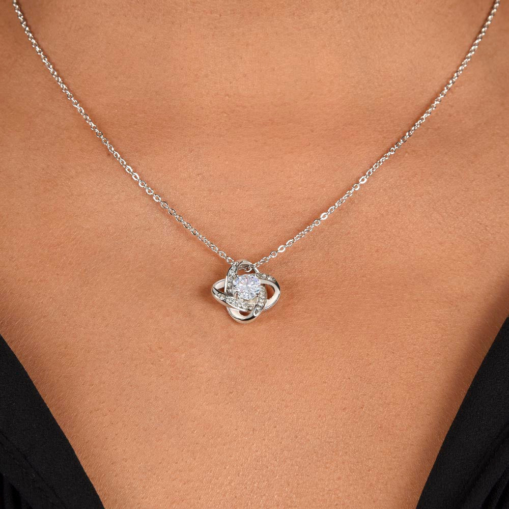 To my Soulmate - You're the reason I got my laugh back, the reason I fell asleep,.. - Love Knot Necklace.