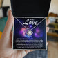 To my wife - I love you to the moon and back - Love Knot Necklace.