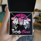 Gift for Wife -Halloween card  Boo Bees - Love Knot Necklace
